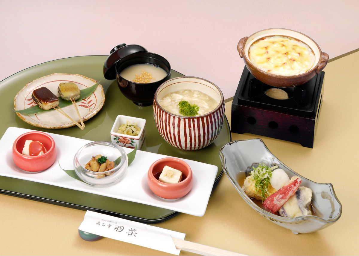 自家製「京ゆば御膳」の昼食